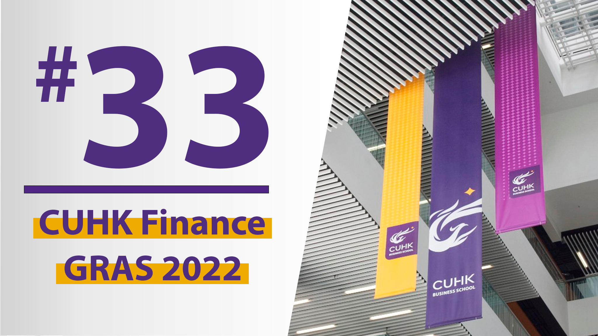 CUHK Finance GRAS Ranking 2022