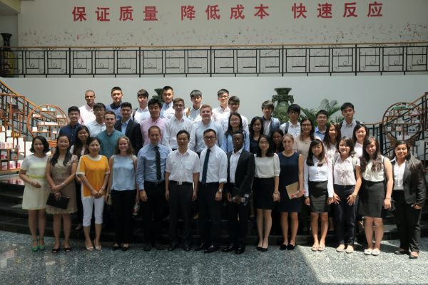 The group visited different corporates in Guiyang to understand the business environment and management styles there.