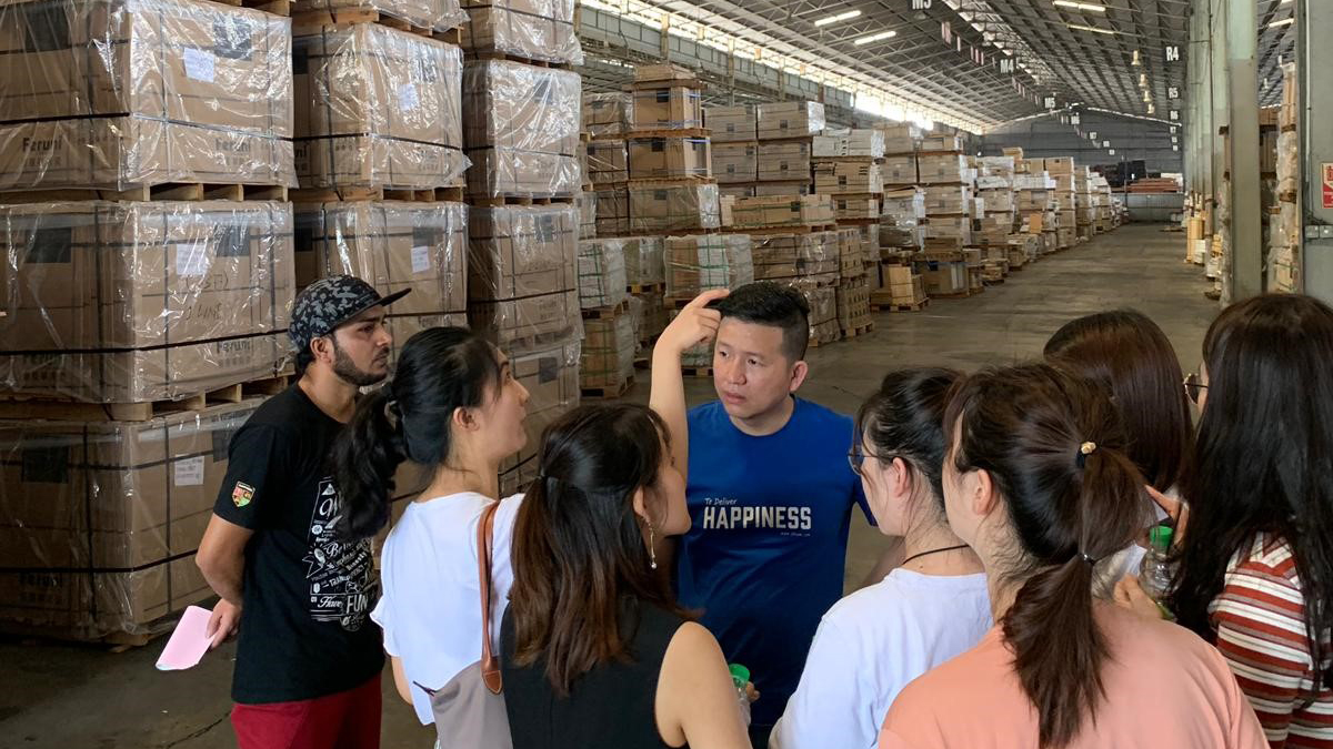 Visit to Feruni Ceramiche's warehouse in Kuala Lumpur